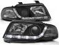 Preview: LED Tagfahrlicht Design Scheinwerfer für Audi A4 B5 94-98 schwarz